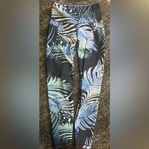 Old Navy Tropical Print Leggings - Blue and Green